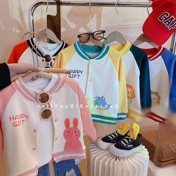 Geacă pentru copii cu căptușeală de fleece, unisex, iarnă, guler V, mâneci lungi, lungime scurtă, închidere cu nasturi, material exterior poliester