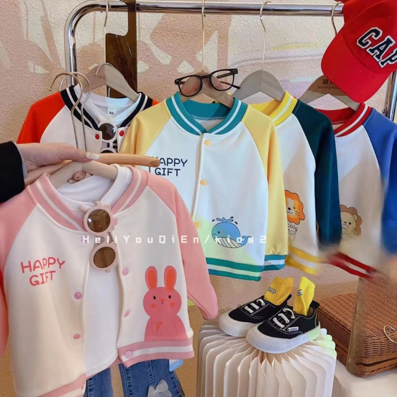 Geacă pentru copii cu căptușeală de fleece, unisex, iarnă, guler V, mâneci lungi, lungime scurtă, închidere cu nasturi, material exterior poliester