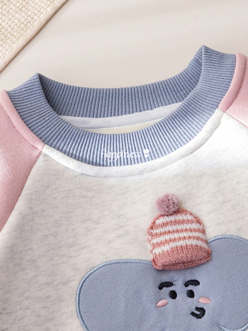 Pulover de iarnă din bumbac pentru fetițe, mâneci lungi, imprimeu cartoon