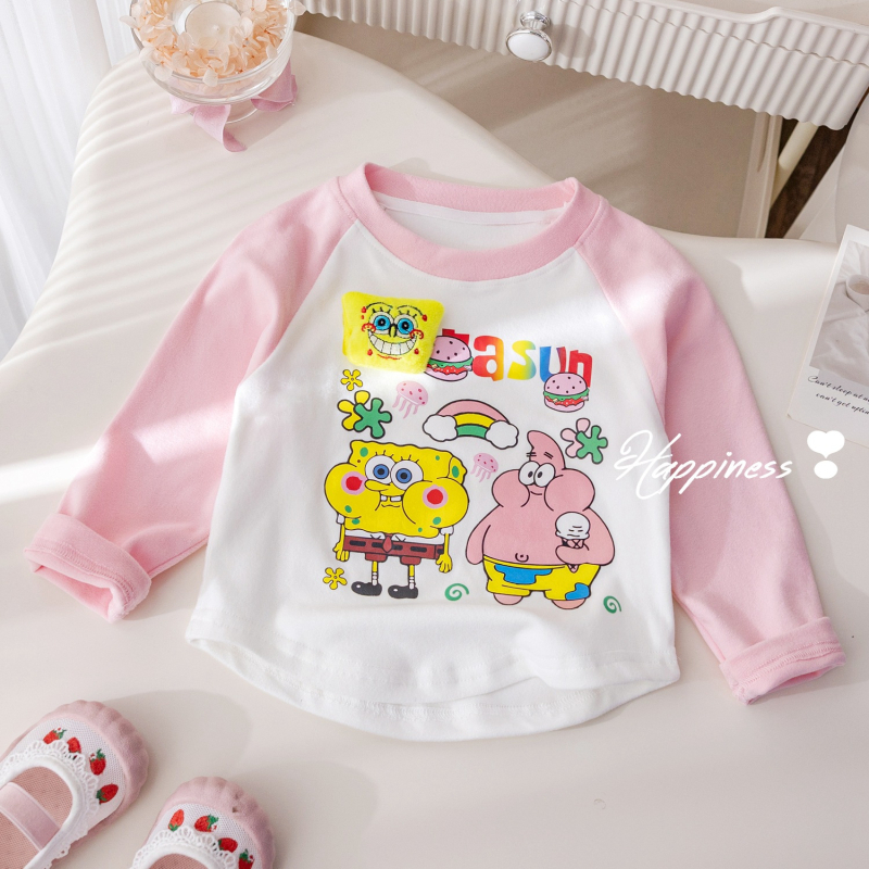 Pulover de iarnă din bumbac pentru fetițe, mâneci lungi, imprimeu cartoon