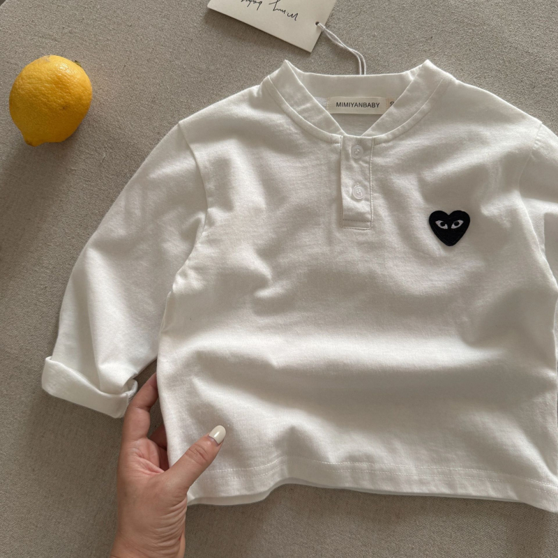 Tricou pentru copii cu mânecă lungă, din bumbac, model dungat și desen animat, guler rotund, stil coreean, evacuare umezeală