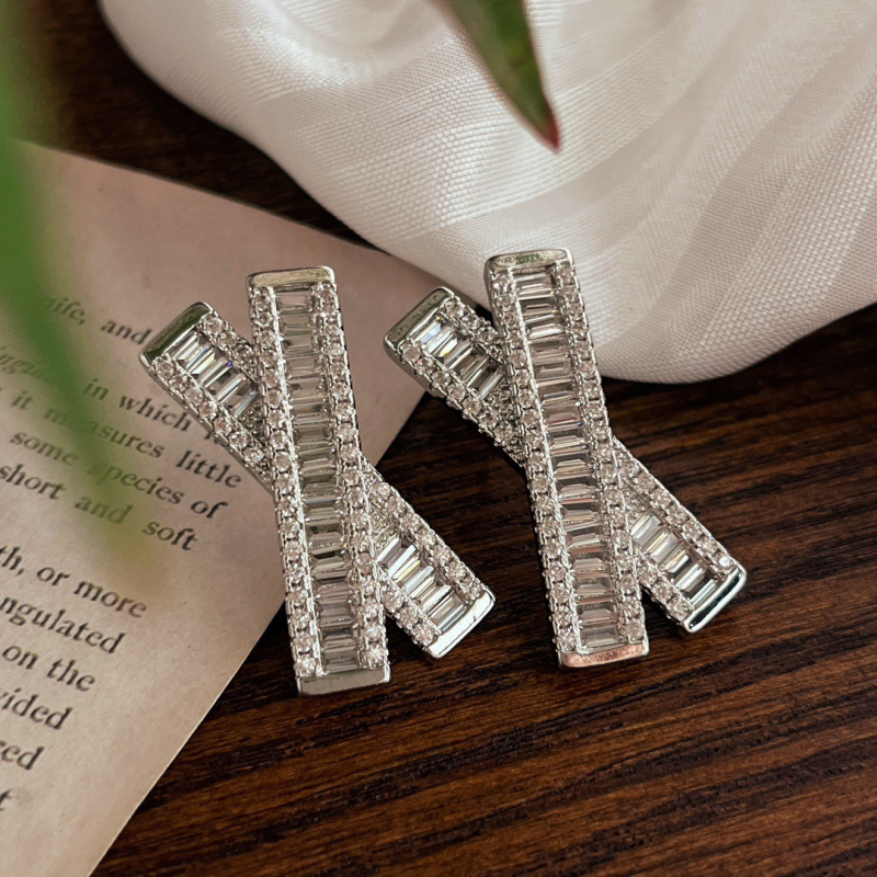 Geometrijski naušnice od umjetnog kristala, Seiko premaz, za žene