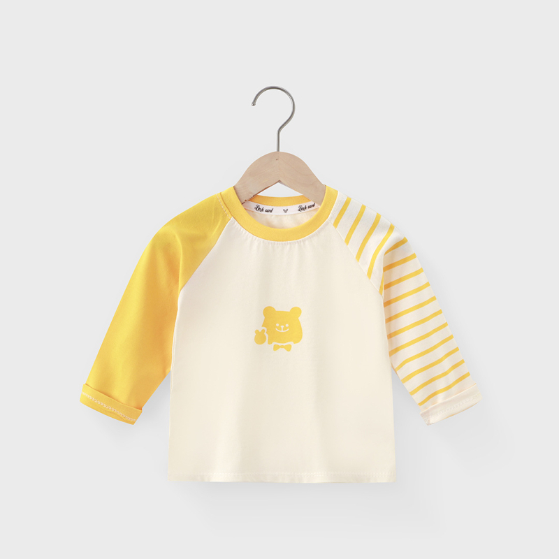 Tricou copii din bumbac 100% cu mâneci lungi, imprimeu desen animat, unisex, guler rotund