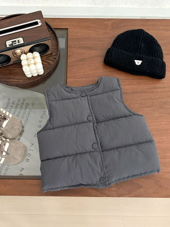 Veste pentru copii, cardigan în stil coreean; exterior din nailon cu căptușeală de bumbac; umplutură poliester; închidere cu nasturi; model cu animale/desene animate.