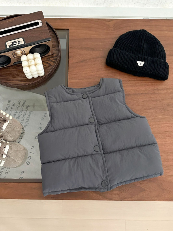 Veste pentru copii, cardigan în stil coreean; exterior din nailon cu căptușeală de bumbac; umplutură poliester; închidere cu nasturi; model cu animale/desene animate.