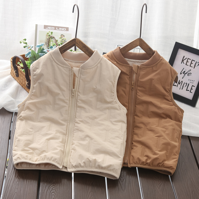 Vesta pentru copii cu fermoar - 100% nylon; stil cardigan; potrivit pentru iarnă și toamnă; pentru copii peste 8 ani (peste 140 cm)