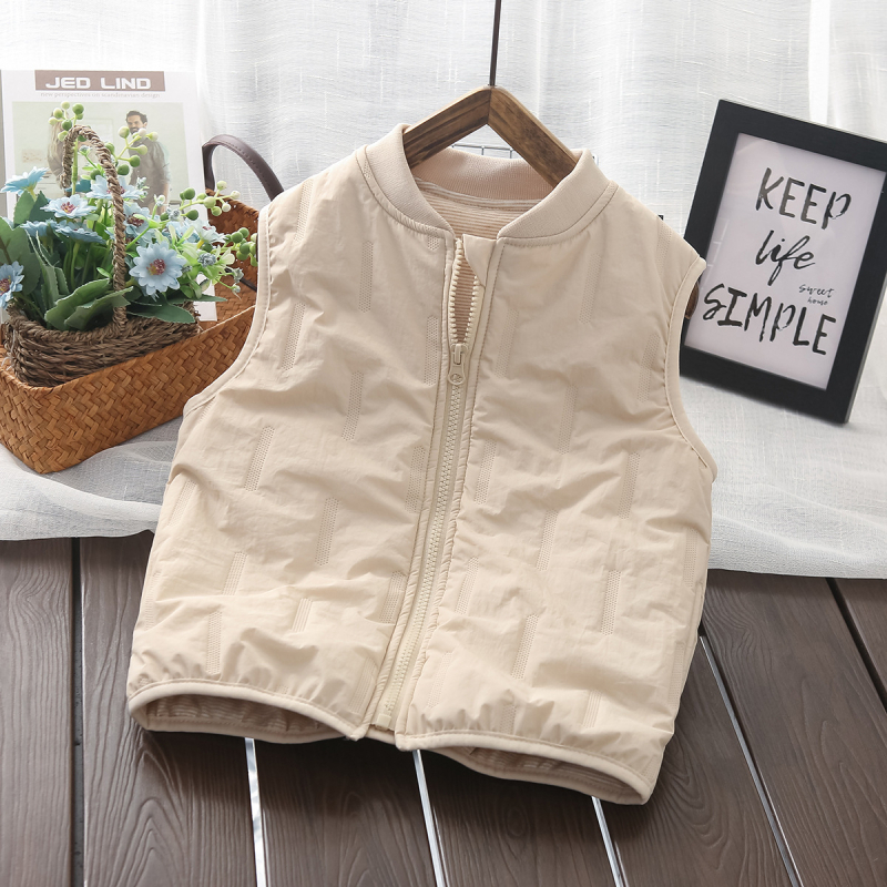 Vesta pentru copii cu fermoar - 100% nylon; stil cardigan; potrivit pentru iarnă și toamnă; pentru copii peste 8 ani (peste 140 cm)