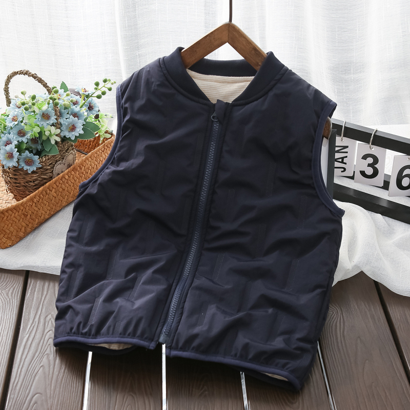 Vesta pentru copii cu fermoar - 100% nylon; stil cardigan; potrivit pentru iarnă și toamnă; pentru copii peste 8 ani (peste 140 cm)