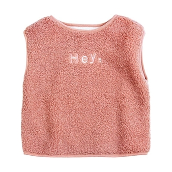 Dječja vesta u korejskom stilu s polar fleece podlogom, 95% poliester, za djecu 3-8 godina (100-140 cm), jesensko nošenje
