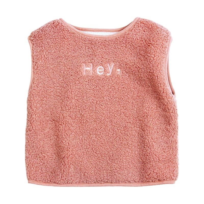 Dječja vesta u korejskom stilu s polar fleece podlogom, 95% poliester, za djecu 3-8 godina (100-140 cm), jesensko nošenje