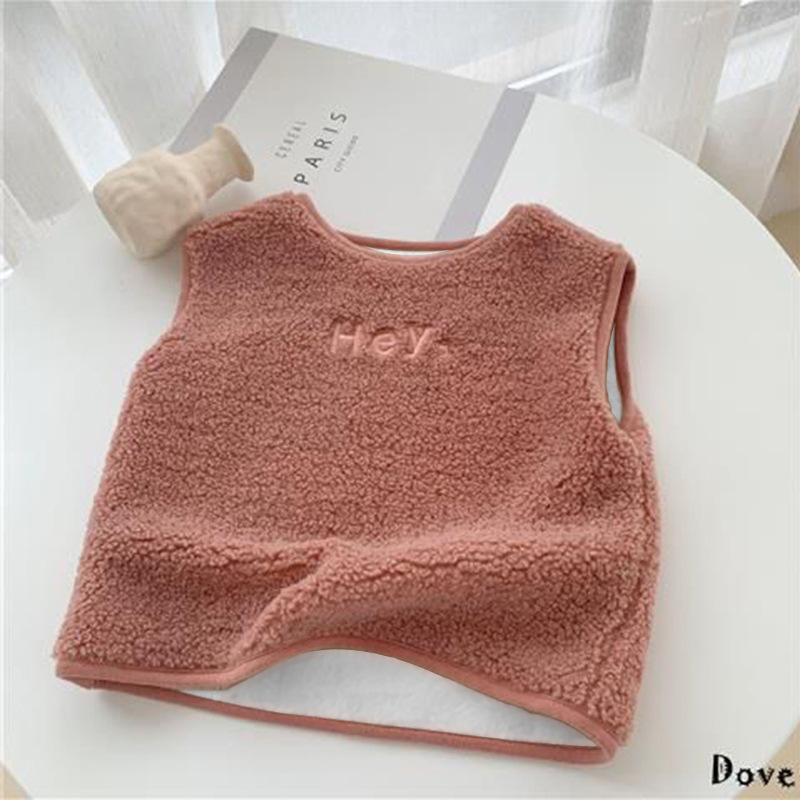 Dječja vesta u korejskom stilu s polar fleece podlogom, 95% poliester, za djecu 3-8 godina (100-140 cm), jesensko nošenje