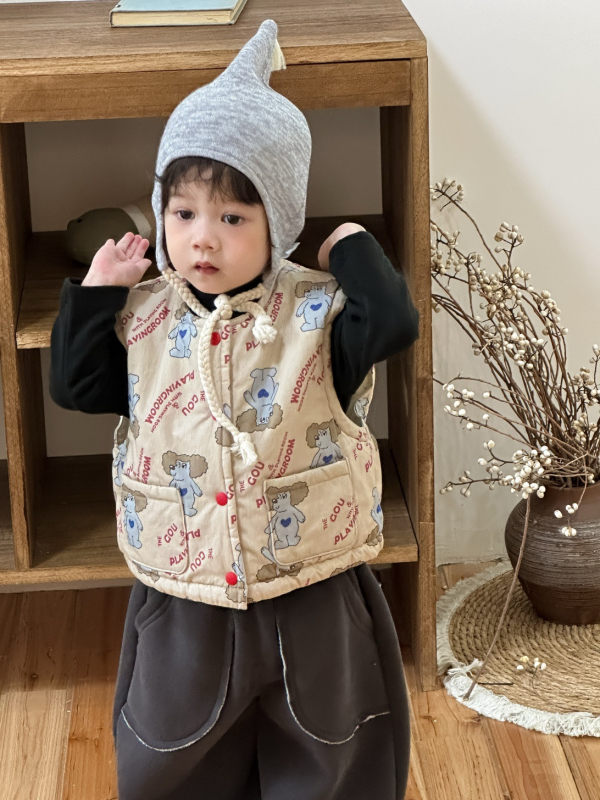 NOZI Set de două piese pentru copii, stil coreean, toamnă-iarnă, 95% bumbac, model în dungi, pulover fără glugă, vârstă 1-3 ani, model DT9883-9849-9898