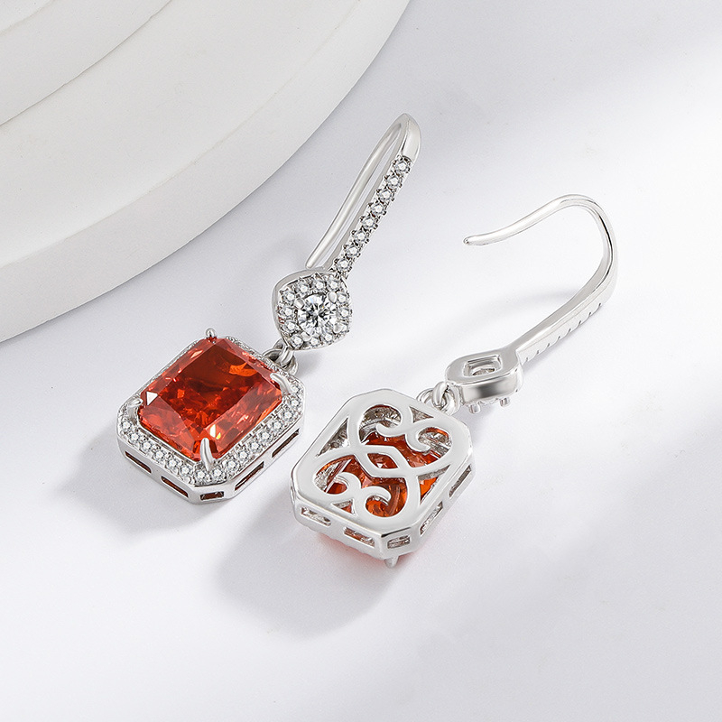 Geometriskas auskari no vara BED031, Silver Beauty, moderns pilsētas stils, rudens 2025