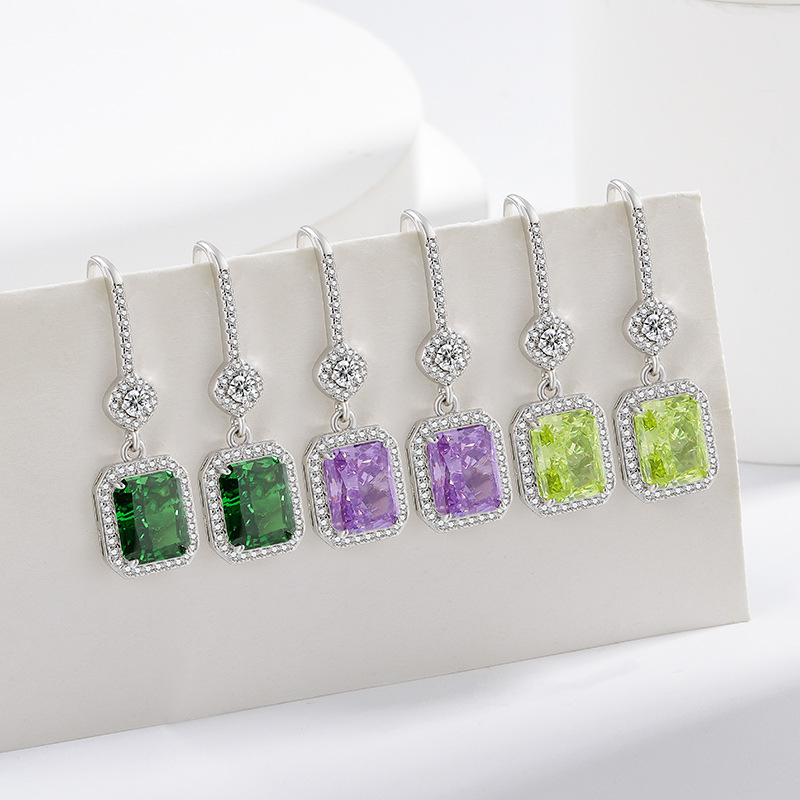 Geometriskas auskari no vara BED031, Silver Beauty, moderns pilsētas stils, rudens 2025