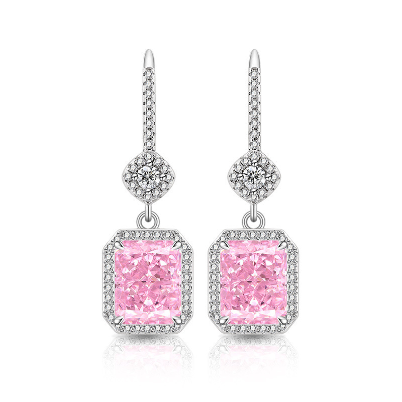 Geometriskas auskari no vara BED031, Silver Beauty, moderns pilsētas stils, rudens 2025