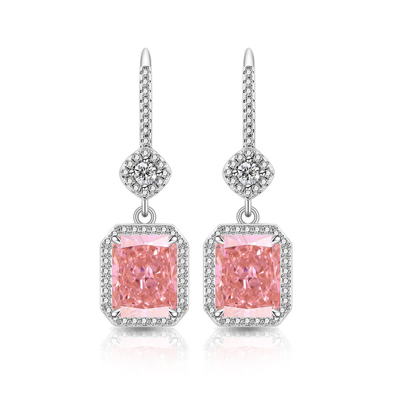 Geometriskas auskari no vara BED031, Silver Beauty, moderns pilsētas stils, rudens 2025