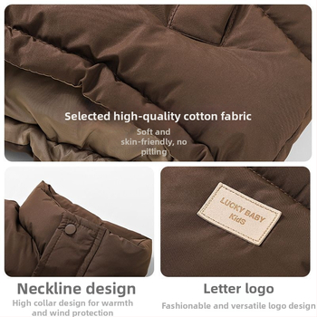 Vestă pentru fete, toamnă–iarnă, din țesătură Spring pongee, căptușeală din bumbac, umplutură poliester, închidere cu nasturi, grosime obișnuită