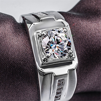 Vyrų žiedas - varis, geometrinis dizainas, elektroplatinė danga, Ding Rui prekės ženklas