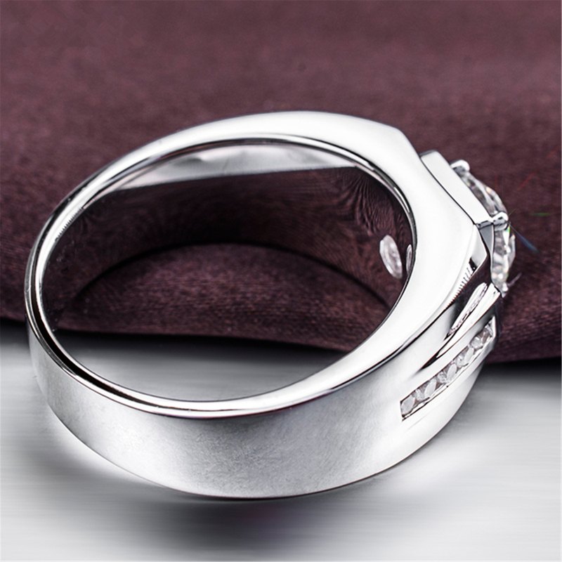 Vyrų žiedas - varis, geometrinis dizainas, elektroplatinė danga, Ding Rui prekės ženklas