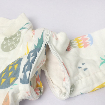 Sac de dormit pentru bebeluși cu mâneci detașabile, țesătură tifon 6 straturi, mantie cu dublă utilizare, umplutură 100% bumbac, potrivit pentru toate sezoanele