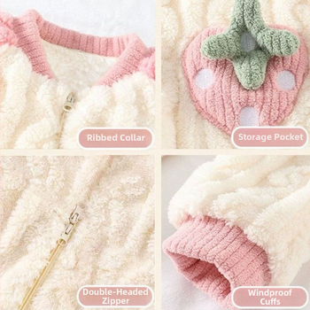 Tüdrukutele talvine magamiskott - karikatuuristiilis, korduroy kangas, jänesekarva sisu 90–95%, Turvalisuse klass A