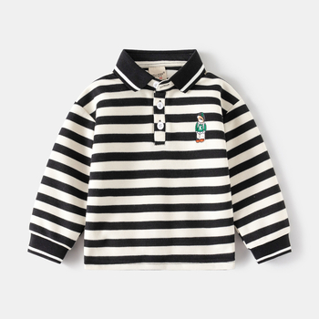 Παιδικό πόλο πουκάμισο, άνετο στυλ, βαμβακερό ύφασμα, εκτύπωση με καρτούν, κέντημα, για αγόρια 3–8 ετών