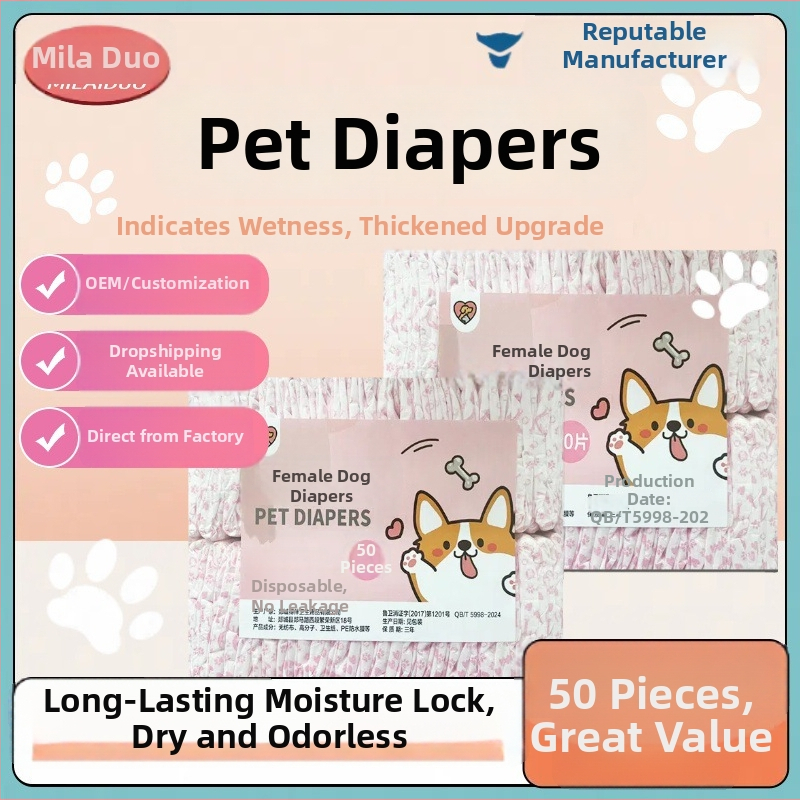 Milaido Menstruacijų kelnaitės patelėms šunims - nepluošto audinys, animacinio stiliaus