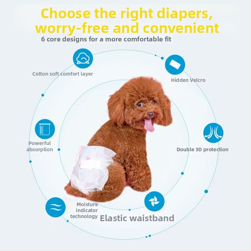 Milado Šunų vystyklai vyrams ir patelėms — higieniniai šunų apatka, netinkamas audinys, 50 vnt