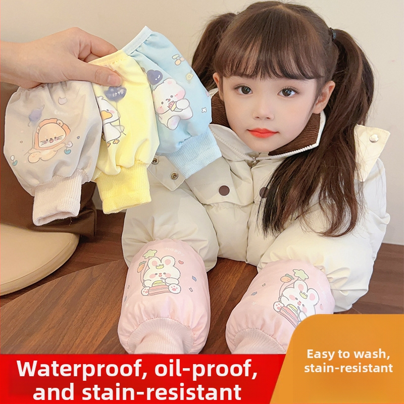 Bērnu roku aizsargi — ziemas, divslāņaini ūdensnecaurlaidīgi, traipu noturīgi, adīts materiāls, karikatūras druka