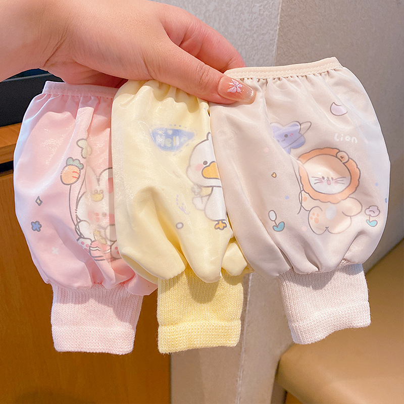 Bērnu roku aizsargi — ziemas, divslāņaini ūdensnecaurlaidīgi, traipu noturīgi, adīts materiāls, karikatūras druka