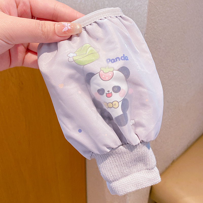 Bērnu roku aizsargi — ziemas, divslāņaini ūdensnecaurlaidīgi, traipu noturīgi, adīts materiāls, karikatūras druka