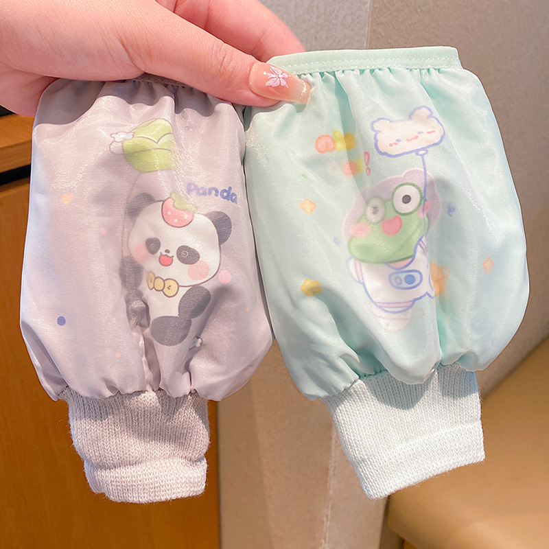 Bērnu roku aizsargi — ziemas, divslāņaini ūdensnecaurlaidīgi, traipu noturīgi, adīts materiāls, karikatūras druka