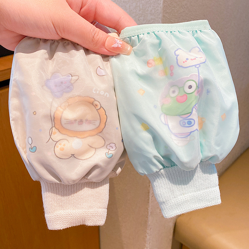 Bērnu roku aizsargi — ziemas, divslāņaini ūdensnecaurlaidīgi, traipu noturīgi, adīts materiāls, karikatūras druka