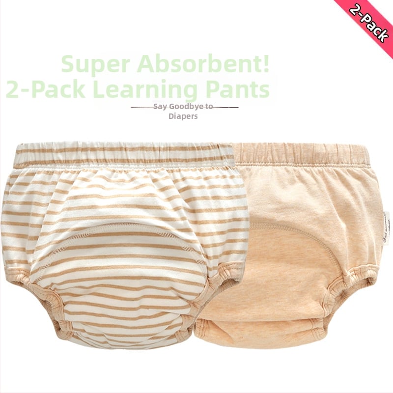Dječje hlačice za navikavanje na toalet, prozračne i perive, 2-u-1 paket, 100% pamuk, za 11–15 kg i 0–3 godine