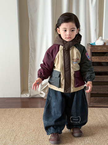 Costum de iarnă pentru băieți cu pantaloni – Stil coreean, căptușit cu fleece, gros, set multiparti, bluza cu mânecă lungă și pantaloni lungi