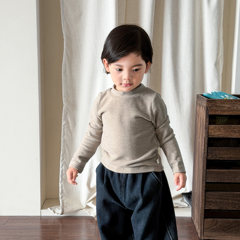 Costum de iarnă pentru băieți cu pantaloni – Stil coreean, căptușit cu fleece, gros, set multiparti, bluza cu mânecă lungă și pantaloni lungi