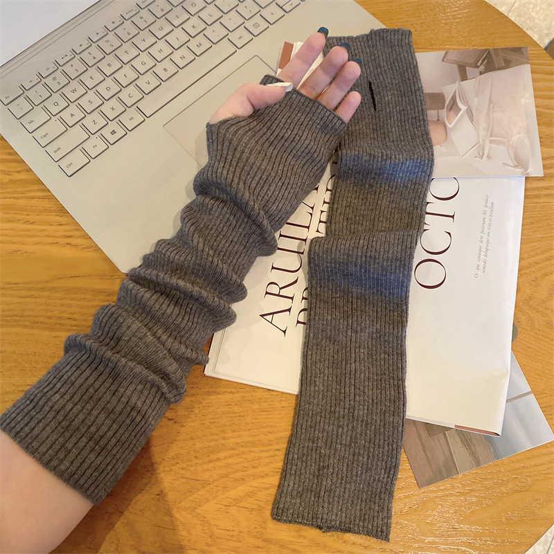 Sievietes priekšdelnu siltināšanas uzmavas ar mākslīgu kažokādu, korejiešu stila