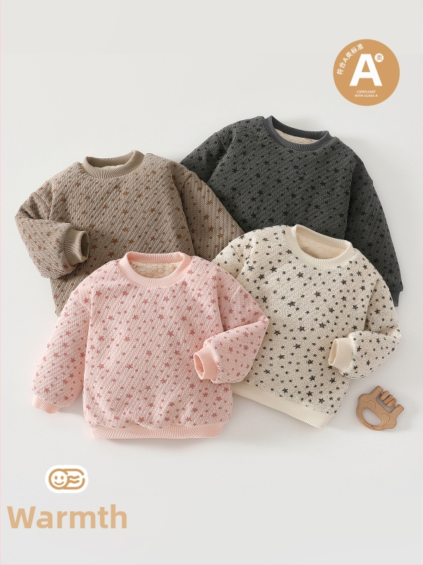 Laste paks jacquard džemper, unisex, 3–8 aastat, pikkade varrukatega