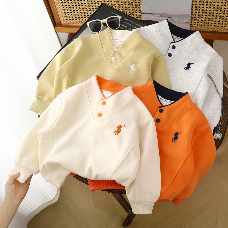 Hanorac pentru copii fără glugă, casual, imprimeu desen animat, mâneci lungi, pulover, primăvară/toamnă 2025