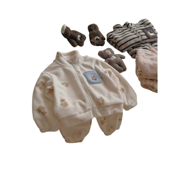 Set de pijamale pentru copii cu imprimeu desen animat, două piese, bumbac 90%, toamnă-iarnă, 3–8 ani