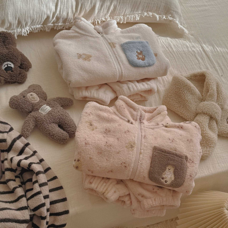 Set de pijamale pentru copii cu imprimeu desen animat, două piese, bumbac 90%, toamnă-iarnă, 3–8 ani