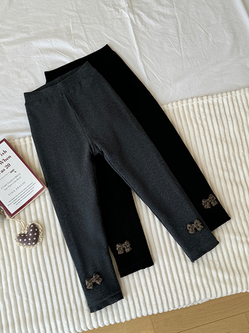 Pantaloni pentru copii de iarnă din bumbac, cu dublu strat, stil coreean, 95% bumbac, talie înaltă, talie elastică, finisaj moale