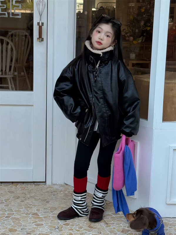 Colanți pentru copii, stil coreean, iarnă – 95% bumbac, lungi, talie elastică, 3–8 ani