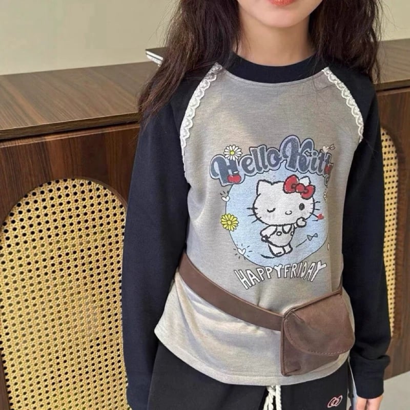 Két részes gyermek ruházat kartúnnyomással, pamut 80%, koreai stílus, téli szezon, 8+ éveseknek (140 cm felett)