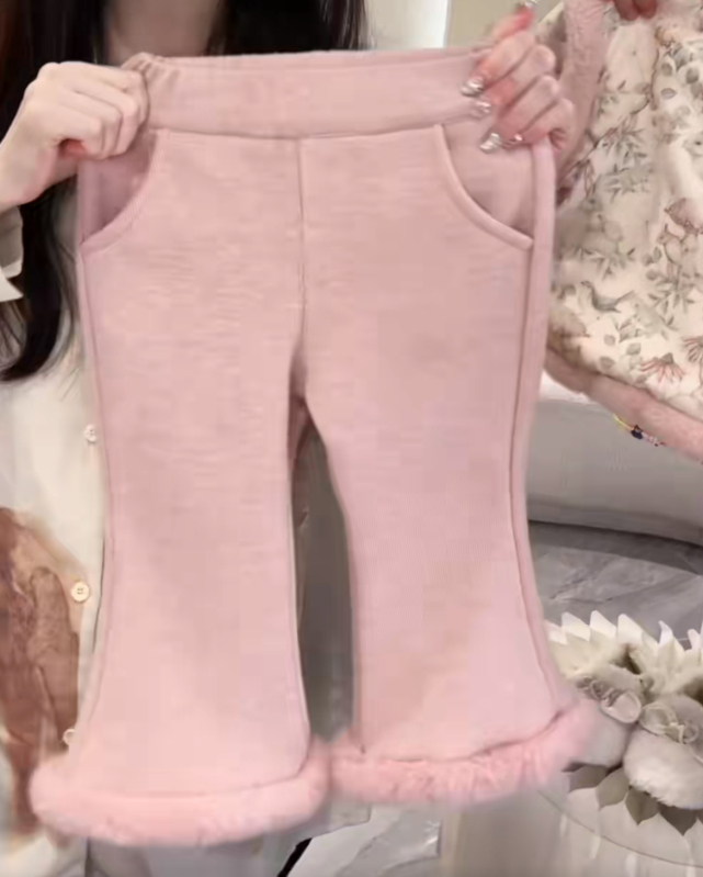 Set de iarnă pentru fetițe, două piese, stil coreean, căptușit cu fleece, satin poliester 95%, imprimeu desene animate