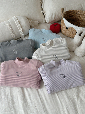 Lányoknak készült fleece-lével bélelt felső, kerek nyak, hosszú ujjú, koreai stílus, téli szezon