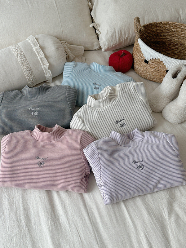 Lányoknak készült fleece-lével bélelt felső, kerek nyak, hosszú ujjú, koreai stílus, téli szezon