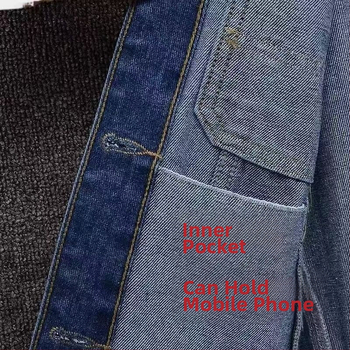 Dámske priliehavé džínové sako s dlhými rukávmi, golier polo, štandardná dĺžka 50–65 cm