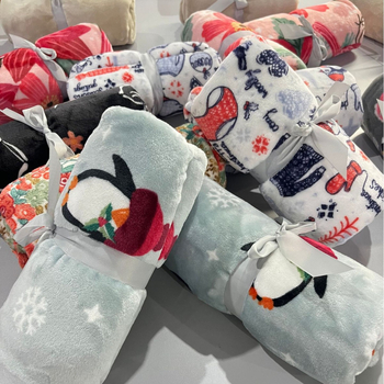 Офис фланелено одеяло с принт, модел 19875640015; полиестер; тегло под 300 g; подходящо за всички сезони; модерен и минималистичен стил