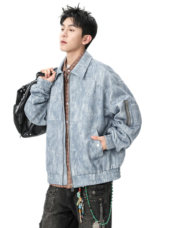 Kabát Star Denim, s klopovým golierom, kapucňou, zipsom, voľný strih; hlavný materiál 98% polyester, podšívka 100% polyester, jeseň 2025